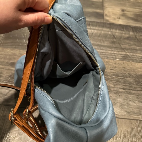 Baby Blue Backpack Purse - Picture 4 of 7